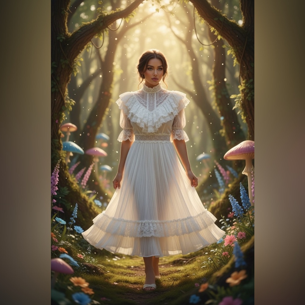 1970’s
Gunne Sax white lace dress